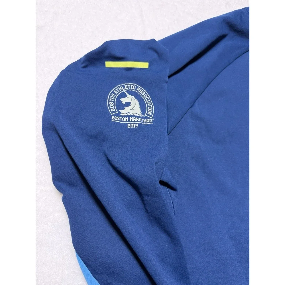 Men's Adidas Climate Boston Marathon 2019 Blue Long Sleeve Shirt XXL